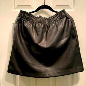 Faux leather miniskirt-Loft-size large-black